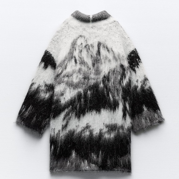 ZARA OPEN FRONT KNIT COAT - Picture 3 of 3